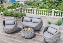 woven rope patio sofa set