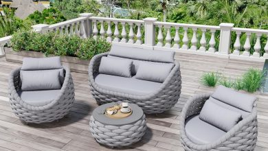 woven rope patio sofa set